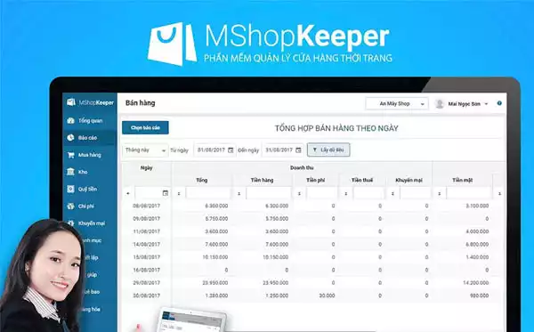 Phần mềm quản lý doanh thu MShopKeeper